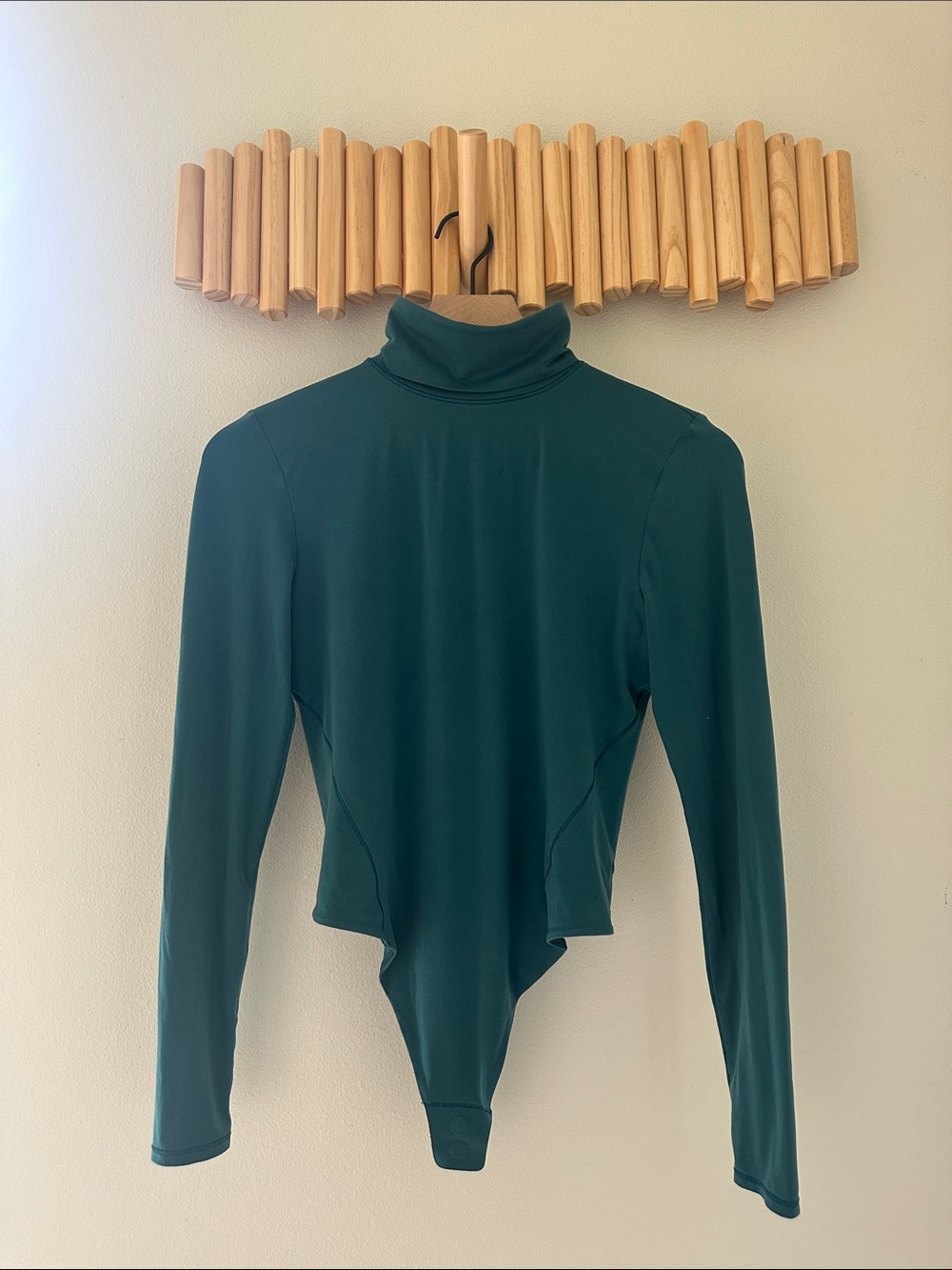 Lululemon Forest Green Turtleneck Long-Sleeve Bodysuit